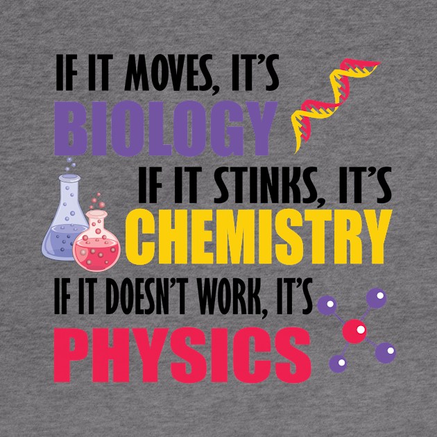 If It Moves It's Biology If It Stinks It's Chemistry If It Doesn't Work It's Physics by TheInkElephant